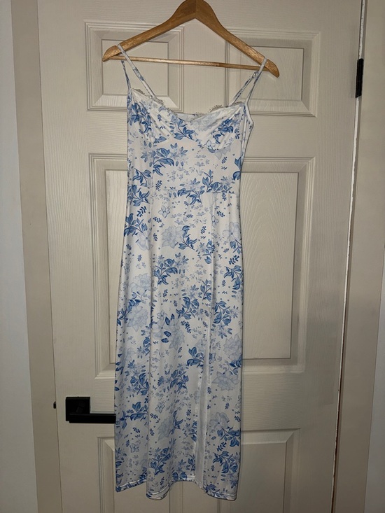 Dresses & Skirts - Blue and White Floral Slip Dress